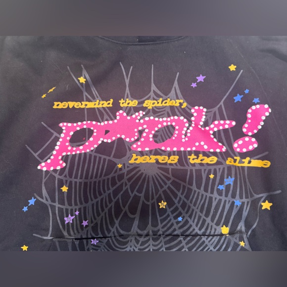 Spider clothing Pink Black Sp5der Hoodie - Picture 4 of 6